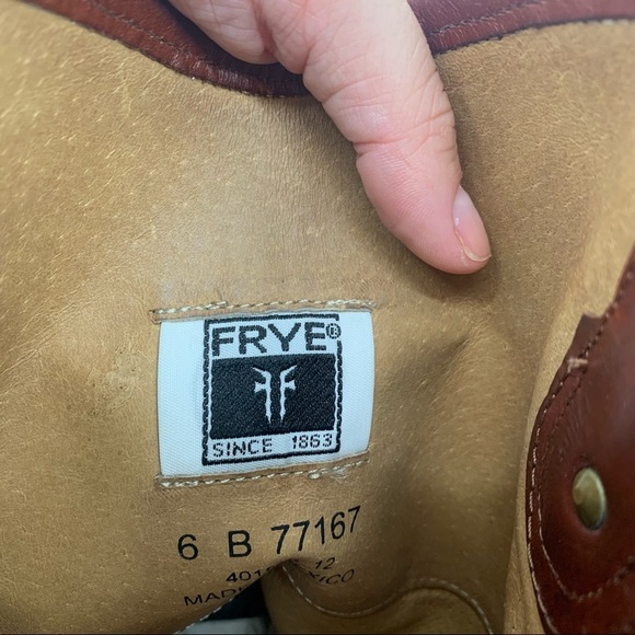 Frye Melissa Button Brown Leather Riding Boots Size 6 - Picture 3 of 8